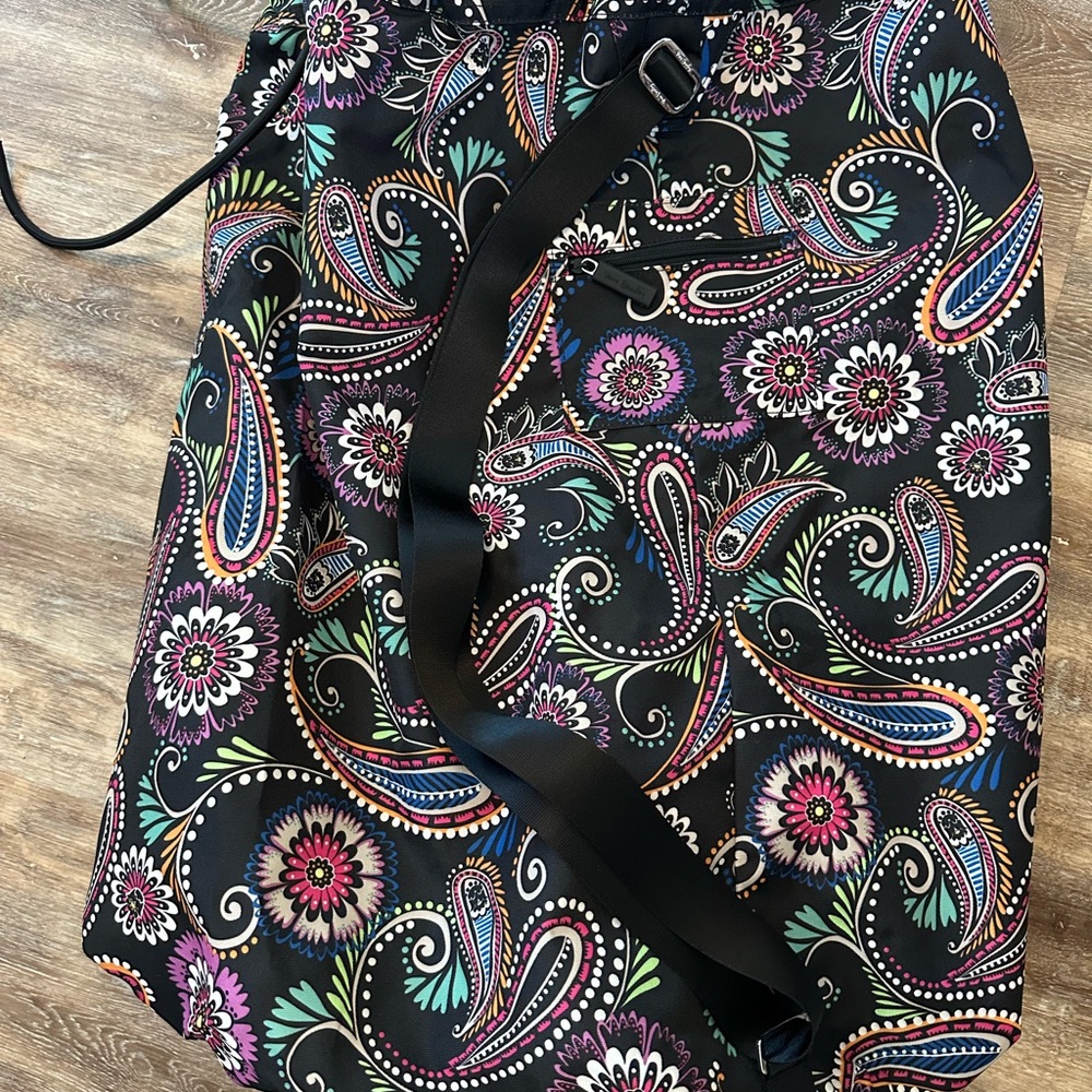 Vera Bradley Bandana Swirl BIG Laundry Bag Shoulder Strap Drawstring - Picture 13 of 13